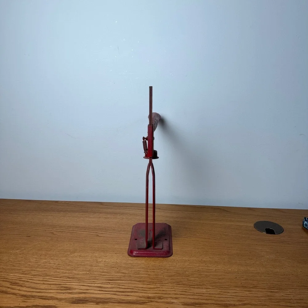 Vintage‎ Red Metal Bottle Capper Tool Manual Hand Crank Adjustable